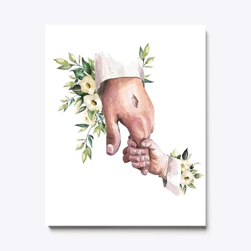 Jesus holding hands Canvas print